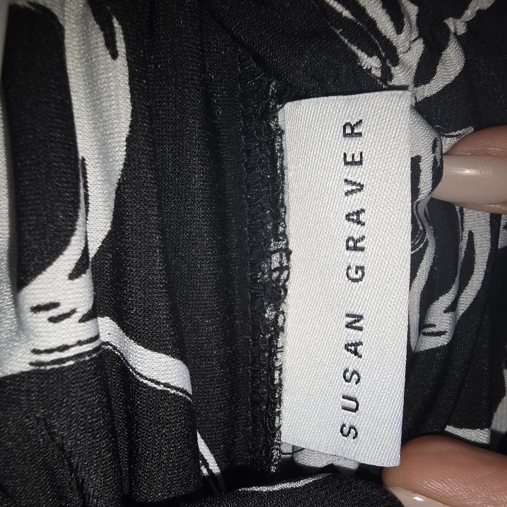 Susan Graver Monochrome Patterned Blouse